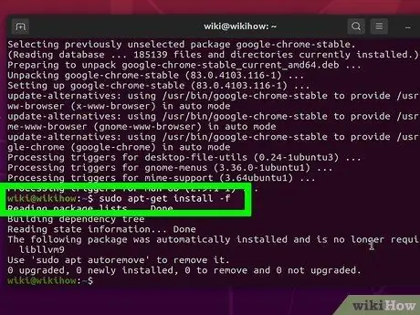 Instalējiet Google Chrome, izmantojot termināli operētājsistēmā Linux 6. darbība