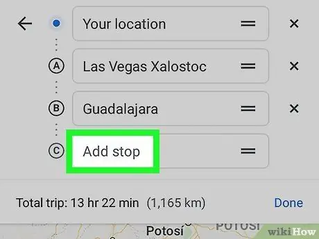 Lägg till flera destinationer på Google Maps Steg 8