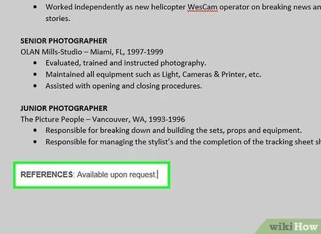 Create a Photography Resume Step 15