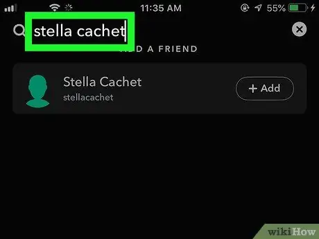 Nájdite používateľské meno niekoho na Snapchate Krok 3
