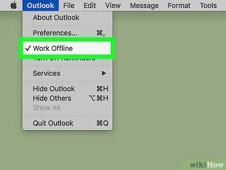 ปิดใช้งาน “ทำงานแบบออฟไลน์” ใน Outlook ขั้นตอนที่ 9