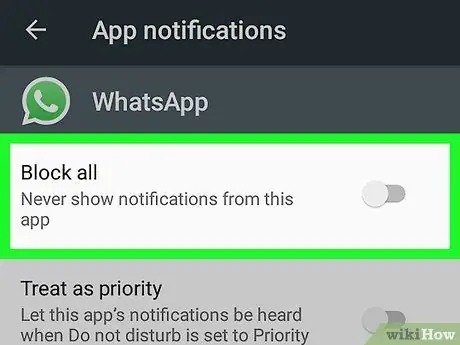 قم بإيقاف تشغيل إعلامات WhatsApp على Android الخطوة 4