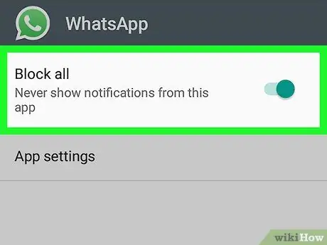 Çaktivizoni njoftimet e WhatsApp në Android Hapi 5