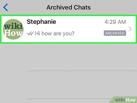 Tingnan ang Archives Chats sa WhatsApp Hakbang 5