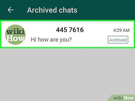 Zobrazte archivované rozhovory na WhatsApp, krok 10