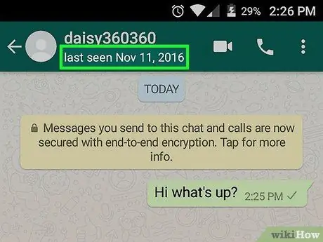 Tingnan kung Kailan Ang Isang Huling Online sa WhatsApp Hakbang 8