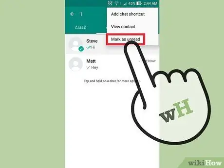 Merkitse viesti lukemattomaksi WhatsApp -vaiheessa 8