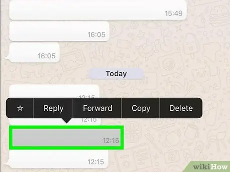 Verwyder ou boodskappe op WhatsApp Stap 4