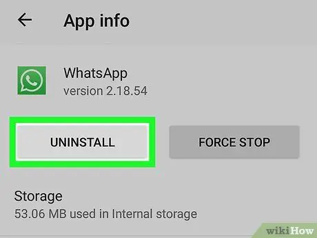 Afinstaller WhatsApp på Android Trin 4