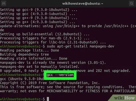 Компилирайте програма C с помощта на GNU Compiler (GCC) Стъпка 3