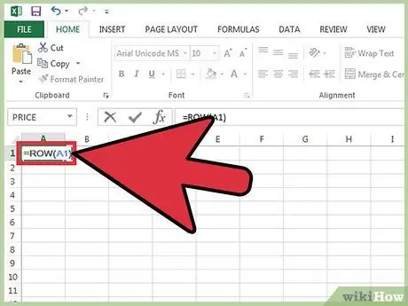 Afegiu el número automàtic a Excel Pas 2