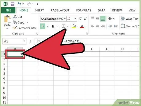 أضف الترقيم التلقائي في Excel الخطوة 4