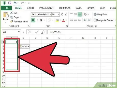 Afegiu el número 6 automàtic a Excel