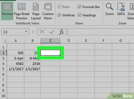 Comparați datele în Excel Pasul 1