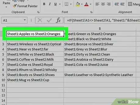 Gegevens vergelijken in Excel Stap 19