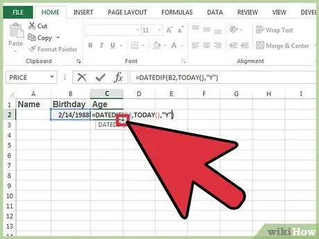 Excel -də yaşı hesablayın Adım 7