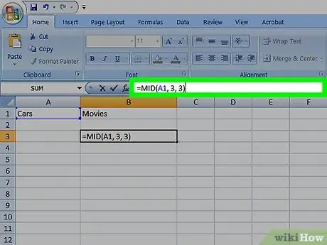 ตัดข้อความใน Excel ขั้นตอนที่6