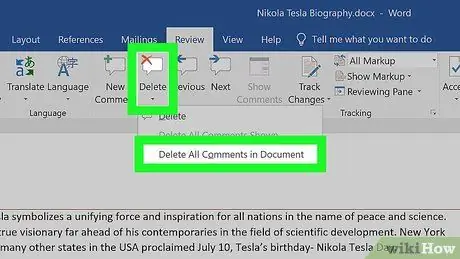 Skrýt nebo odstranit komentáře v aplikaci Microsoft Word, krok 10