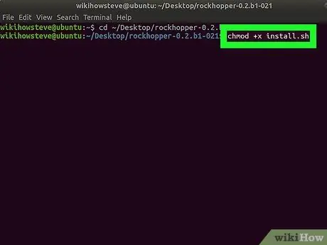 Terminal Addım 6 istifadə edərək Linux -da INSTALL.sh Dosyalarını icra edin