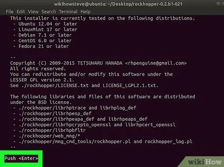 Käivitage INSTALL.sh -failid Linuxis, kasutades terminali sammu 9