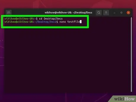 Izveidojiet un rediģējiet teksta failu Linux, izmantojot termināļa 3. darbību