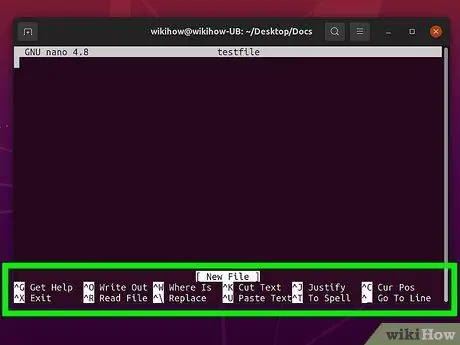 Create and Edit Text File in Linux by Using Terminal Step 4