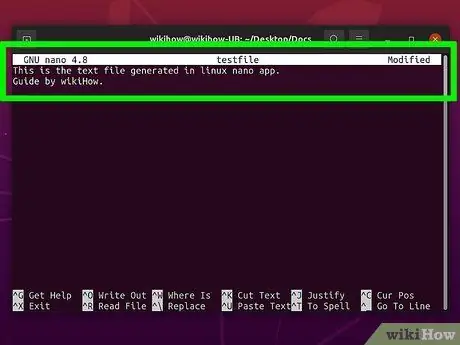 Izveidojiet un rediģējiet teksta failu Linux, izmantojot 5. termināļa darbību