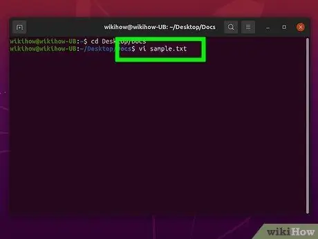 Create and Edit Text File in Linux by Using Terminal Step 10