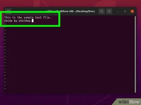 Create and Edit Text File in Linux by Using Terminal Step 12