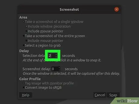 Siv Screenshot hauv Linux Kauj Ruam 11