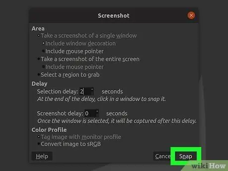 Siv Screenshot hauv Linux Kauj Ruam 12