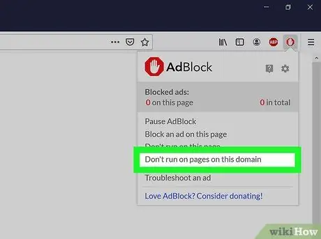 AdBlock 10 -кадамын өчүрүү