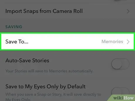 Simpan Snapchats ke Roll Camera Langkah 5