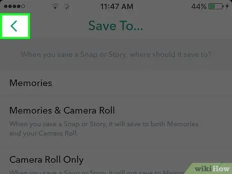 Snapchats -ı Kamera Rolluna Saxlayın Adım 7