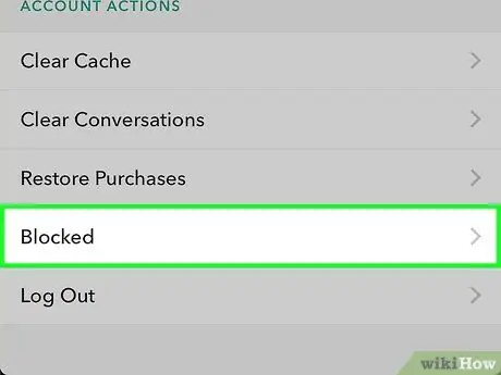 Kellegi blokeeringu tühistamine Snapchati kaudu 4. samm