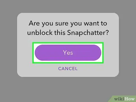 Débloquer quelqu'un sur Snapchat Étape 6