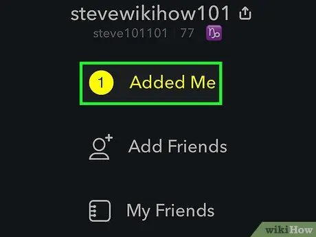 Dites si quelqu'un vous a ajouté sur Snapchat Étape 3