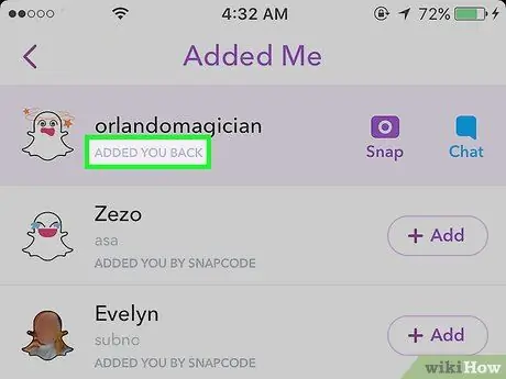 Kimdir sizni Snapchat -ga 4 -qadamda qo'shganligini ayting