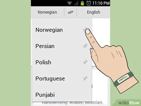 Laai 'n taal af vir vanlyn gebruik in Google Translate vir Android Stap 3