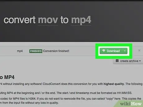 Convert a MOV File to an MP4 Step 10