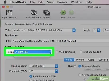 Convert a MOV File to an MP4 Step 18