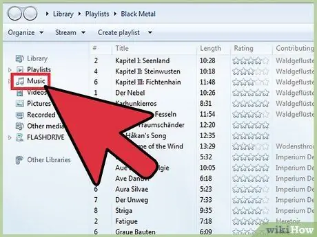 บันทึกรายการเพลงที่พิมพ์ได้ใน Windows Media Player ขั้นตอนที่ 3