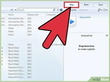 احفظ قائمة قابلة للطباعة من أغانيك في Windows Media Player الخطوة 2