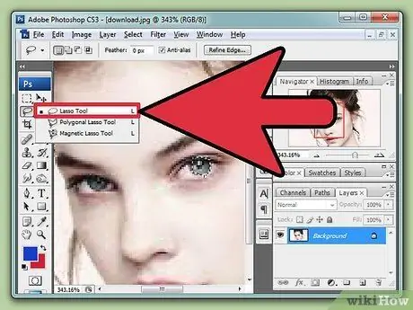 Hacer que los ojos resalten en Photoshop Paso 2