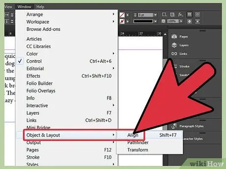 Alinhar na etapa 6 do InDesign