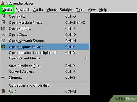 Audio opnemen met Vlc Stap 4