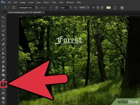 Центриране на текст във Photoshop Стъпка 1