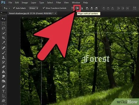 توسيط النص في Photoshop الخطوة 5