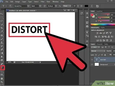 Vervorm teks in Photoshop Stap 1