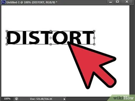Szöveg torzítása a Photoshopban 3. lépés